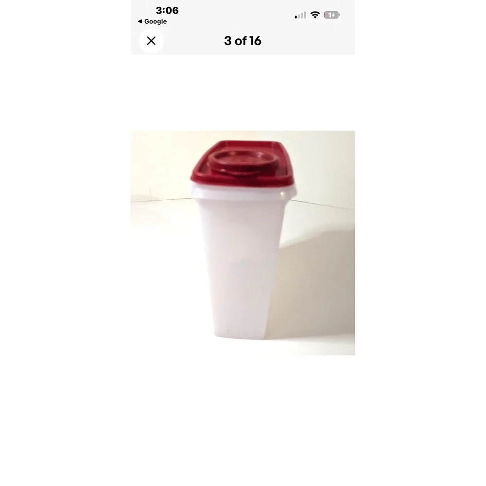 Tupperware Modular Mates Super Oval 4 Red Flip Top Pour Lid Cereal‎ Container 4L